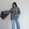 Wool scarf cape