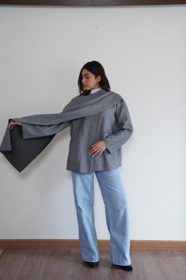 Wool scarf cape