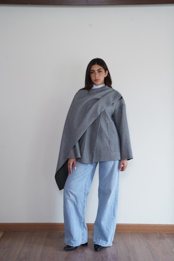 Wool scarf cape