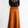 A-Line Suede Skirt