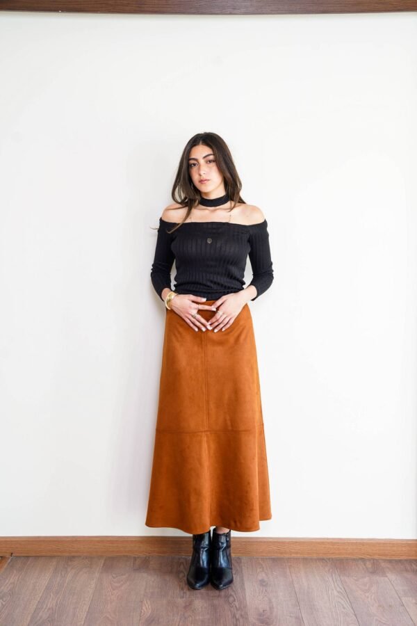 A-Line Suede Skirt