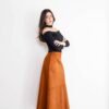A-Line Suede Skirt