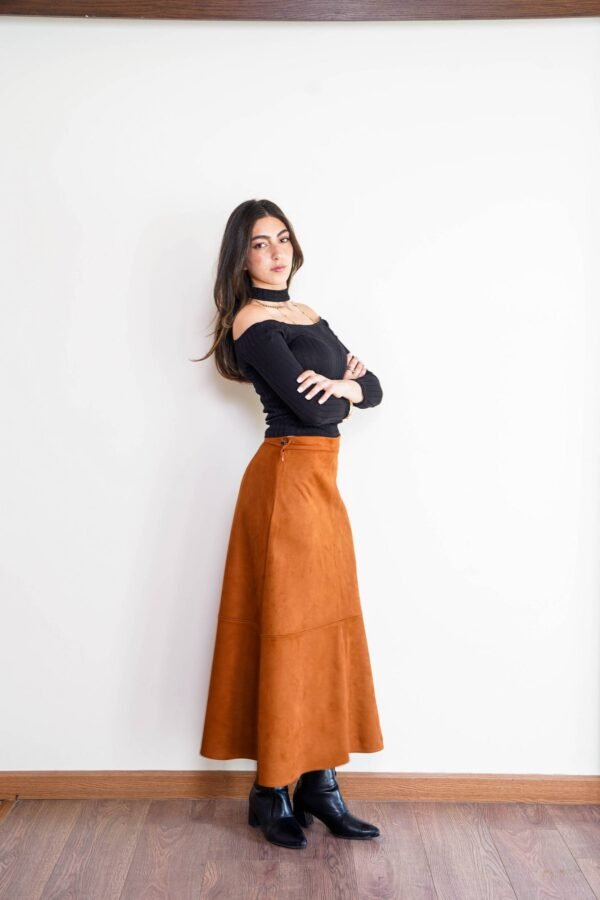 A-Line Suede Skirt