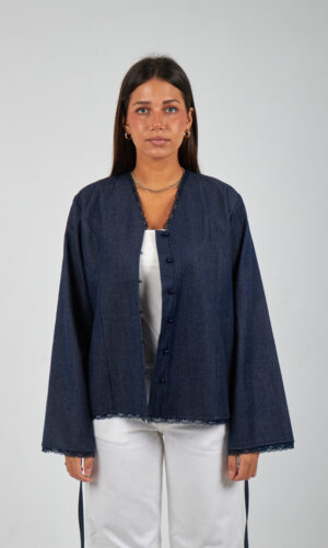 Denim Lace Blouse